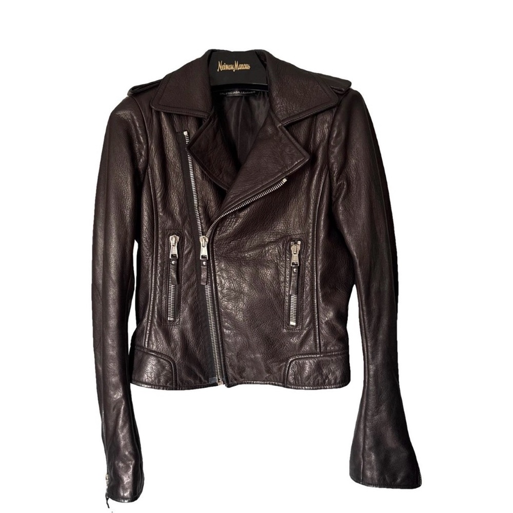 Balenciaga Black Leather Jacket